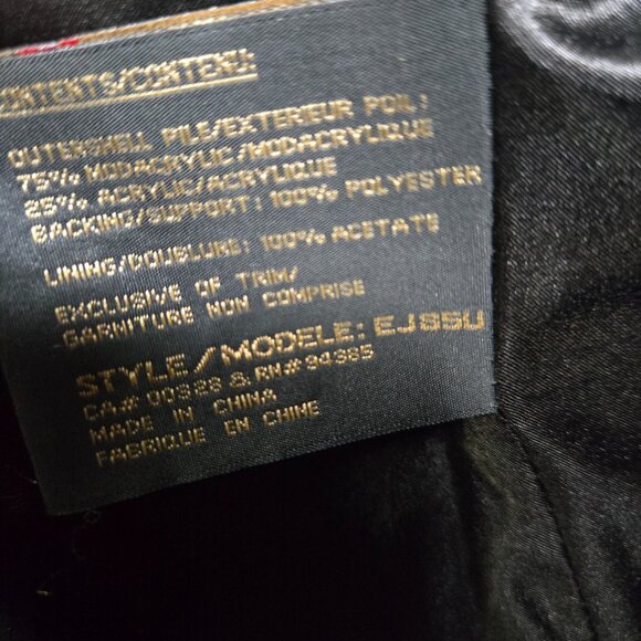 Y2K Faux Fur Coat Size XL Black Brown Mid Length Boho Glam Velvety Luxurious - Picture 12 of 12